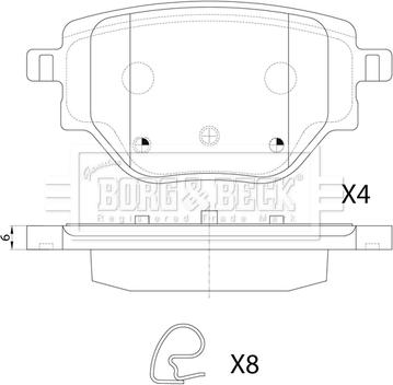 Borg & Beck BBP2880 - Гальмівні колодки, дискові гальма autocars.com.ua