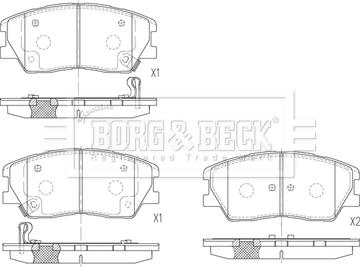 Borg & Beck BBP2891 - Гальмівні колодки, дискові гальма autocars.com.ua