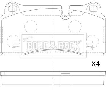 Borg & Beck BBP2893 - Гальмівні колодки, дискові гальма autocars.com.ua