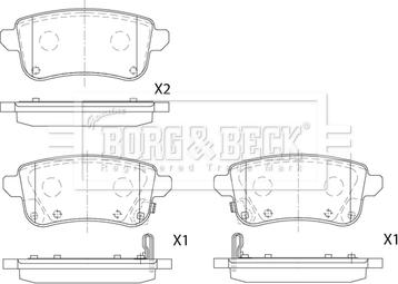 Borg & Beck BBP2894 - Гальмівні колодки, дискові гальма autocars.com.ua