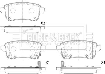 Borg & Beck BBP2894 - Тормозные колодки, дисковые, комплект avtokuzovplus.com.ua