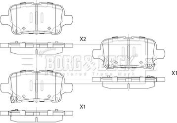 Borg & Beck BBP2896 - Тормозные колодки, дисковые, комплект autodnr.net