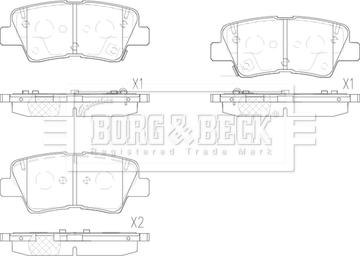 Borg & Beck BBP2901 - Тормозные колодки, дисковые, комплект avtokuzovplus.com.ua