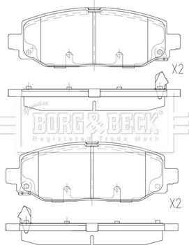 Borg & Beck BBP2902 - Гальмівні колодки, дискові гальма autocars.com.ua