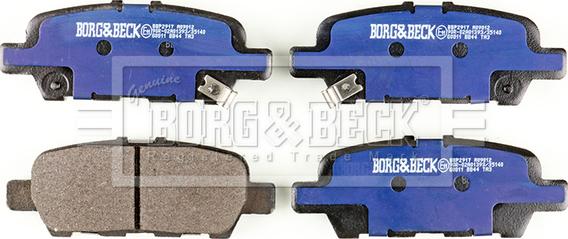 Borg & Beck BBP2917 - Тормозные колодки, дисковые, комплект avtokuzovplus.com.ua
