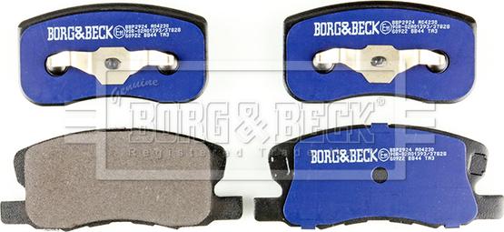 Borg & Beck BBP2924 - Гальмівні колодки, дискові гальма autocars.com.ua