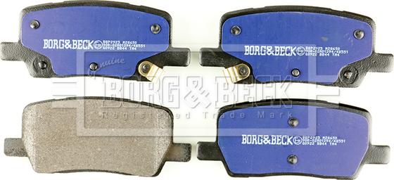 Borg & Beck BBP2925 - Тормозные колодки, дисковые, комплект autodnr.net