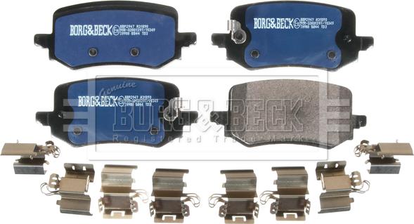 Borg & Beck BBP2947 - Гальмівні колодки, дискові гальма autocars.com.ua