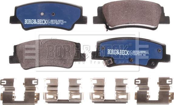 Borg & Beck BBP2970 - Гальмівні колодки, дискові гальма autocars.com.ua