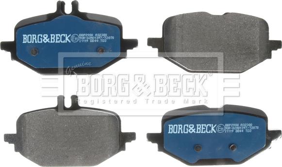 Borg & Beck BBP2980 - Гальмівні колодки, дискові гальма autocars.com.ua