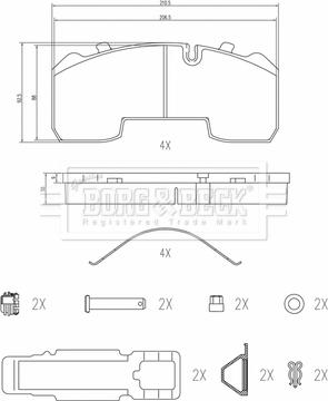 Borg & Beck BBP32999 - Тормозные колодки, дисковые, комплект avtokuzovplus.com.ua