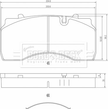 Borg & Beck BBP33016 - Гальмівні колодки, дискові гальма autocars.com.ua