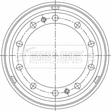 Borg & Beck BBR32496 - Гальмівний барабан autocars.com.ua