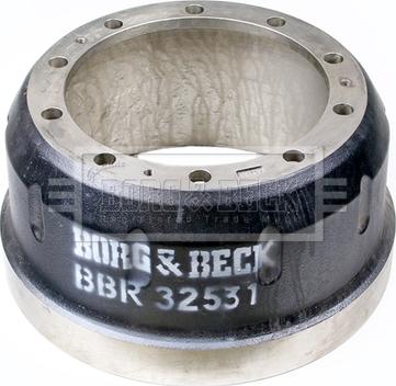 Borg & Beck BBR32531 - Гальмівний барабан autocars.com.ua