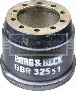 Borg & Beck BBR32551 - Гальмівний барабан autocars.com.ua