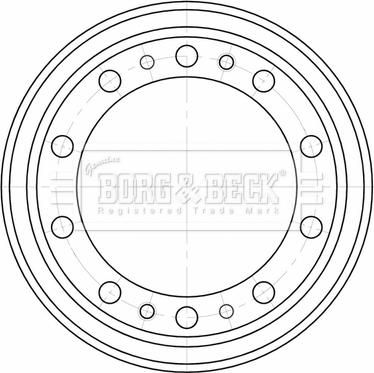 Borg & Beck BBR32573 - Гальмівний барабан autocars.com.ua