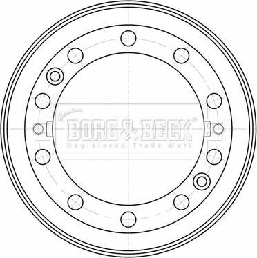 Borg & Beck BBR32575 - Гальмівний барабан autocars.com.ua