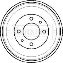 Borg & Beck BBR7009 - Гальмівний барабан autocars.com.ua