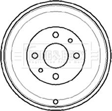 Borg & Beck BBR7012 - Гальмівний барабан autocars.com.ua