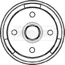 Borg & Beck BBR7019 - Гальмівний барабан autocars.com.ua