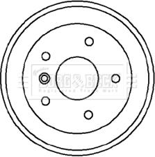 Borg & Beck BBR7022 - Гальмівний барабан autocars.com.ua