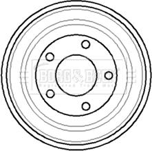 Borg & Beck BBR7023 - Гальмівний барабан autocars.com.ua
