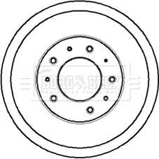 Borg & Beck BBR7032 - Гальмівний барабан autocars.com.ua