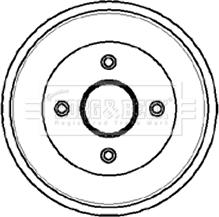 Borg & Beck BBR7034 - Гальмівний барабан autocars.com.ua