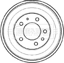 Borg & Beck BBR7036 - Гальмівний барабан autocars.com.ua