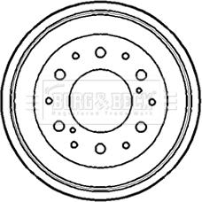 Borg & Beck BBR7038 - Гальмівний барабан autocars.com.ua