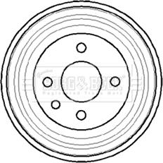 Borg & Beck BBR7040 - Тормозной барабан avtokuzovplus.com.ua