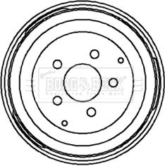 Borg & Beck BBR7047 - Гальмівний барабан autocars.com.ua