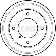 Borg & Beck BBR7057 - Гальмівний барабан autocars.com.ua