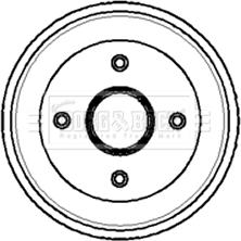 Borg & Beck BBR7065 - Гальмівний барабан autocars.com.ua
