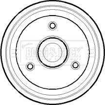 Borg & Beck BBR7071 - Тормозной барабан avtokuzovplus.com.ua