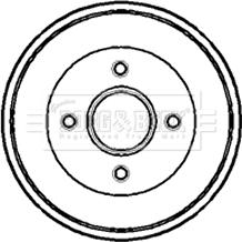 Borg & Beck BBR7079 - Гальмівний барабан autocars.com.ua