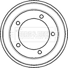 Borg & Beck BBR7083 - Тормозной барабан avtokuzovplus.com.ua