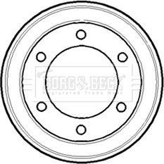 Borg & Beck BBR7084 - Гальмівний барабан autocars.com.ua