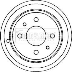 Borg & Beck BBR7086 - Гальмівний барабан autocars.com.ua