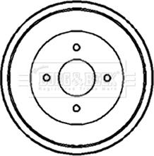 Borg & Beck BBR7090 - Гальмівний барабан autocars.com.ua