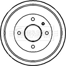 Borg & Beck BBR7091 - Гальмівний барабан autocars.com.ua