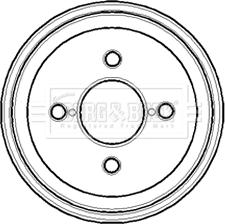 Borg & Beck BBR7095 - Гальмівний барабан autocars.com.ua