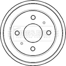 Borg & Beck BBR7096 - Гальмівний барабан autocars.com.ua