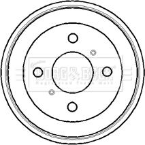 Borg & Beck BBR7097 - Гальмівний барабан autocars.com.ua