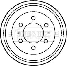 Borg & Beck BBR7102 - Гальмівний барабан autocars.com.ua