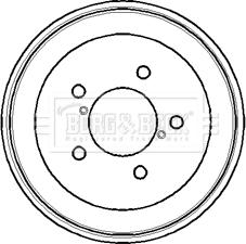 Borg & Beck BBR7107 - Гальмівний барабан autocars.com.ua