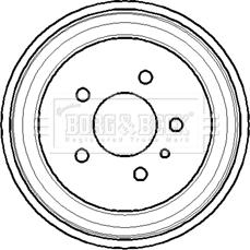 Borg & Beck BBR7113 - Гальмівний барабан autocars.com.ua