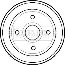 Borg & Beck BBR7115 - Гальмівний барабан autocars.com.ua