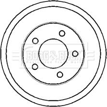 Borg & Beck BBR7117 - Гальмівний барабан autocars.com.ua