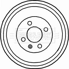 Borg & Beck BBR7121 - Гальмівний барабан autocars.com.ua